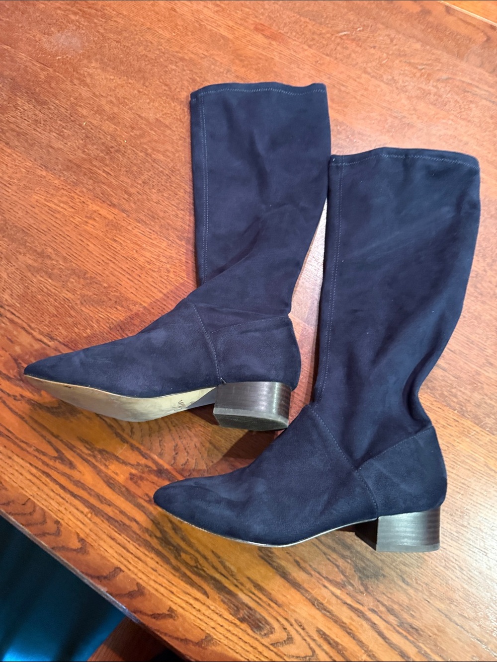 Boden Navy Suede Over-the-Knee Boots